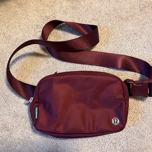 Lululemon burgundy belt bag